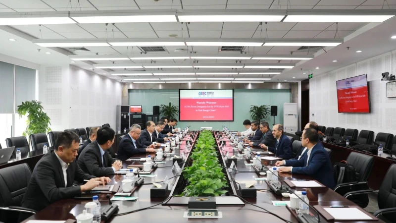 Qiao Xubin Meets with Udyan Seth, Senior Vice President for Business Development in the Middle East and Global Head of Water, ACWA Power