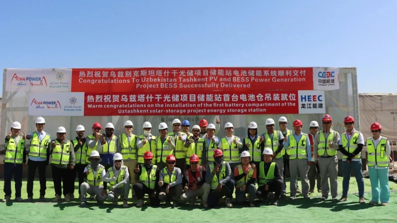 CEEC Completes Installation of First BESS Container for Central Asia’s Largest Energy Storage Station