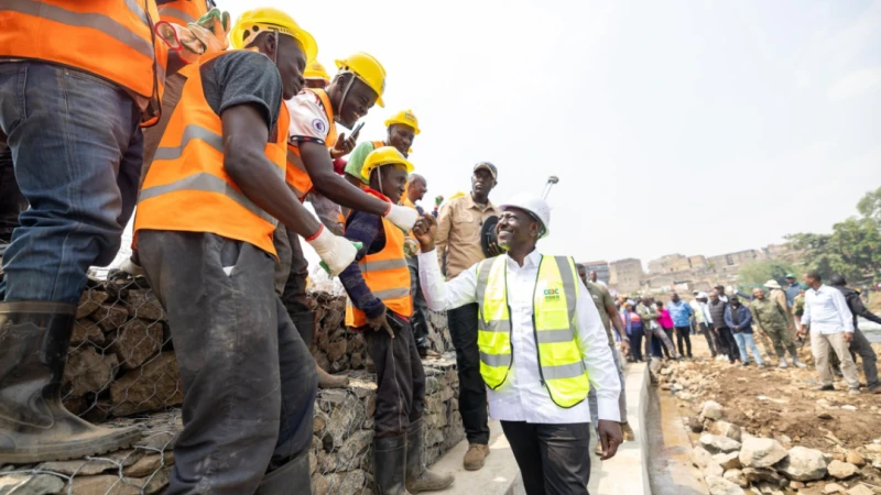 Kenyan President Inspects the Nairobi River Basin Ecological Restoration Project EPC-Contracted by CEEC