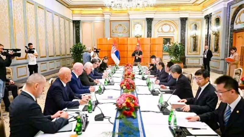 Qiao Xubin Meets with Serbian President Aleksandar Vu?i?
