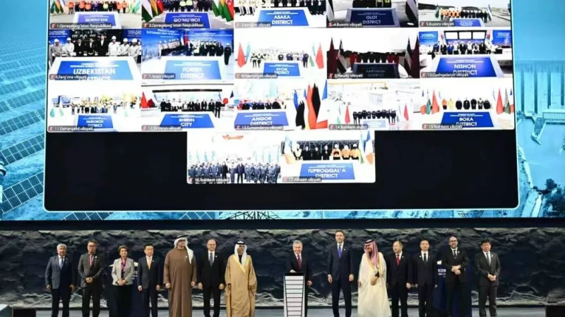 Presidente Mirziyoyev Participa da Cerimônia de Lançamento dos Principais Projetos de Armazenamento de Energia do Uzbequistão